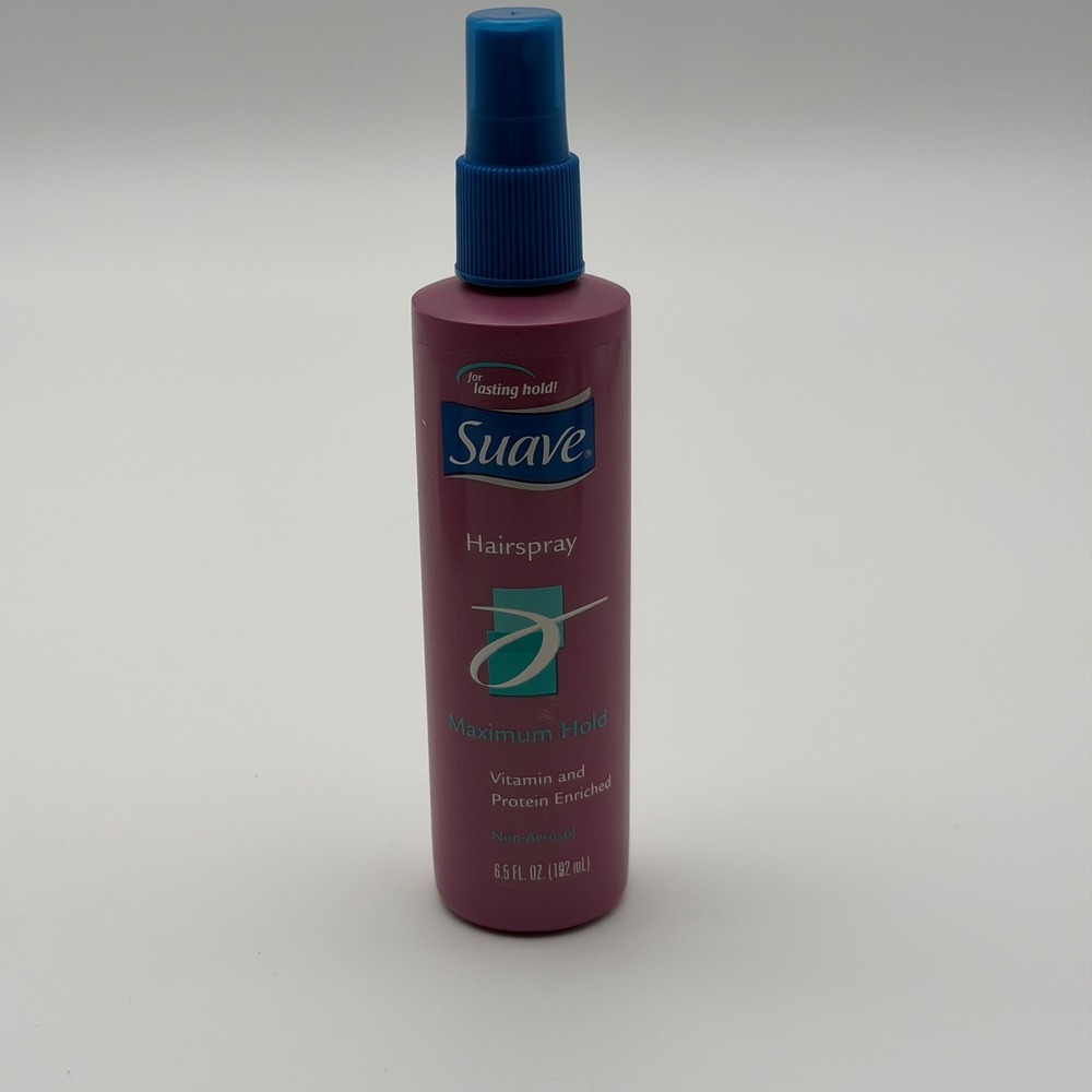 Suave Maximum Hold Non-Aerosol Hairspray Vitamin Protein Enriched 6.5oz‎ Purple